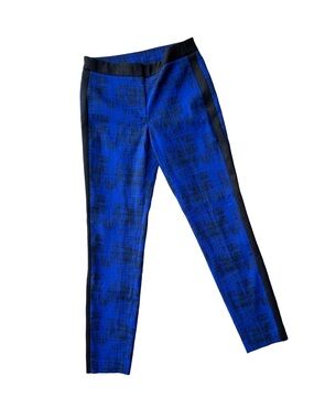 DKNY Blue and Black Textured Slim Pants